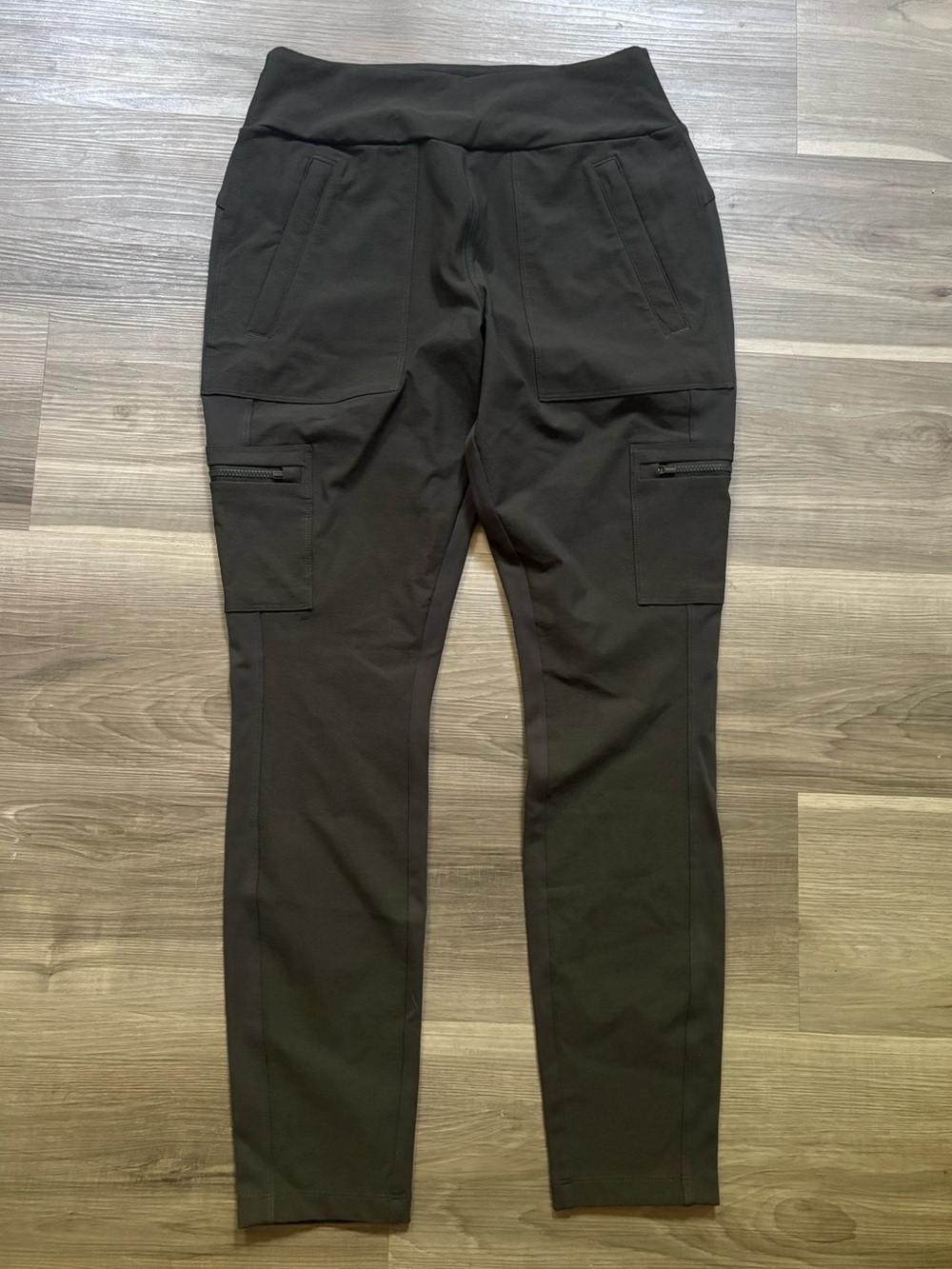 Athleta Dark Green Stretch Cargo Joggers
